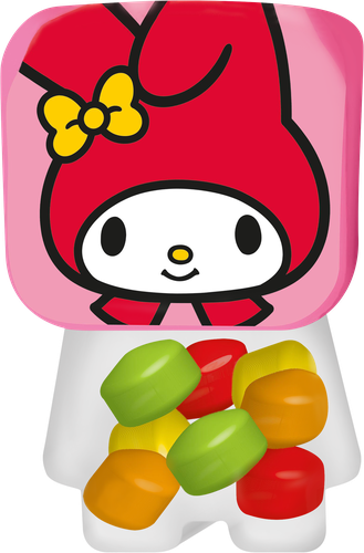 Драже KUROMI My melody со вкусом фруктового ассорти, 7г, крупный план