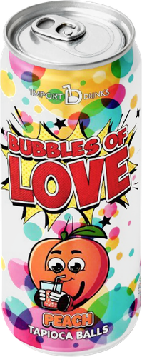 Напиток BUBBLES OFF LOVE Чайный напиток со вкусом персика с желейными шариками негазированный, 0.32л, фотография