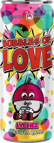 Напиток BUBBLES OFF LOVE Чайный напиток со вкусом личи с желейными шариками негазированный, 0.32л, картинка