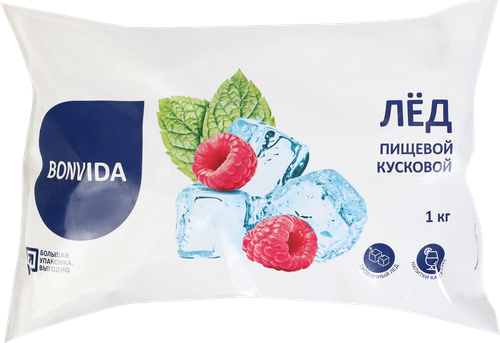Лед пищевой BONVIDA кусковой, 1кг, фото