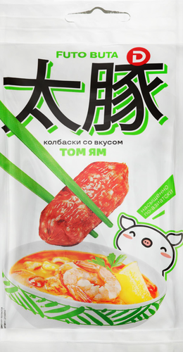 Колбаски сырокопченые ДЫМОВ со вкусом Том Ям, 50г, вид