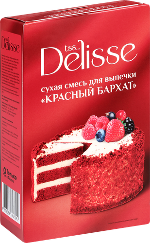 Смесь для выпечки DELISSE Красный бархат, 350г, картинка