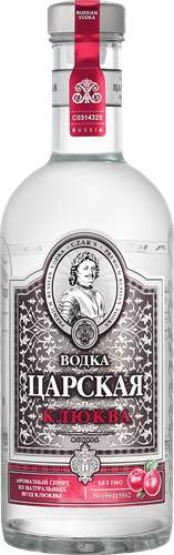 Водка ЦАРСКАЯ Особая Клюква 40%, 0.5л, вид