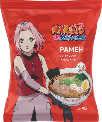 Лапша NARUTO Рамен со вкусом говядины, 93г, вид