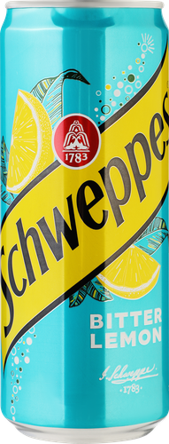 Напиток SCHWEPPES Bitter Lemon газированный, 0.33л, крупный план
