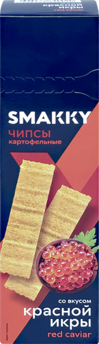 Чипсы картофельные SMAKKY со вкусом красной икры, 100г, фотография