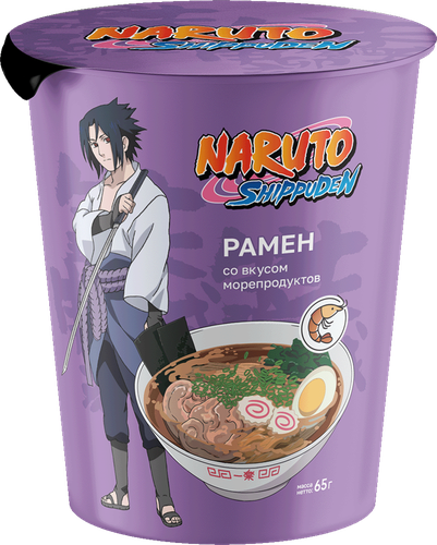 Лапша NARUTO Рамен со вкусом морепродуктов, 65г, изображение