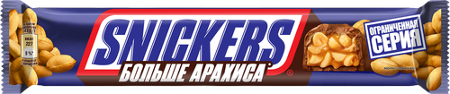 Батончик шоколадный SNICKERS Больше арахиса, 87г, изображение