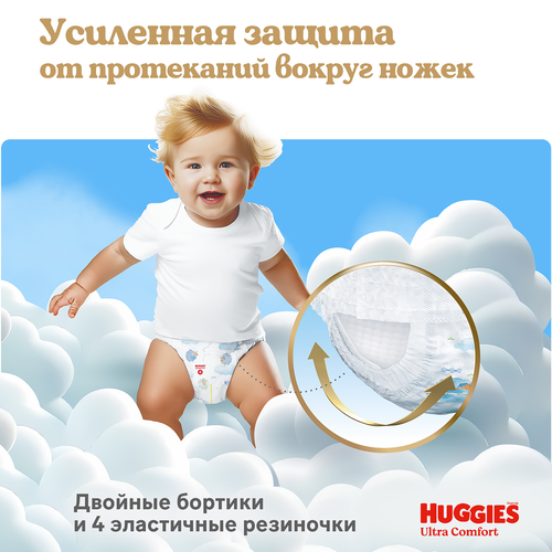 Подгузники-трусики для мальчиков HUGGIES Ultra Comfort 7, 17кг+, 34шт, фото