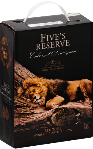 Вино FIVE'S RESERVE Cabernet Sauvignon красное сухое, 3л, детальное фото