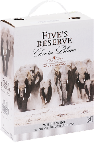 Вино FIVE'S RESERVE Сhenin Blanc белое сухое, 3л, крупный план