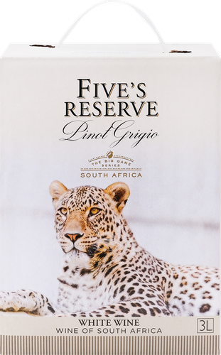 Вино FIVE'S RESERVE Pinot Grigio белое сухое, 3л, детальное фото