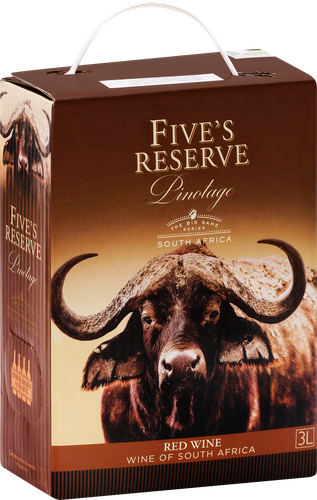 Вино FIVE'S RESERVE Pinotage красное сухое, 3л, фото