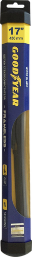 Щетка стеклоочистителя всесезонная GOODYEAR Frameless 17/43см бескаркасная, Multiclip, картинка