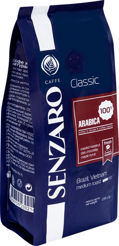 Кофе зерновой SENZARO Classic, 250г, фото