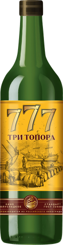 Вино ТРИ ТОПОРА белое полусладкое, 0.7л