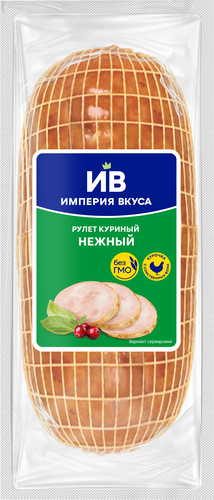 Рулет копченый ИМПЕРИЯ ВКУСА Нежный куриный, 400г, крупный план