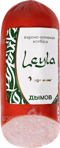 Колбаса варено-копченая ДЫМОВ Лейла Сервелат из мяса кур, 330г, вид