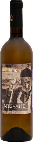 Вино QIMERIONI Мцване ординарное белое сухое, 0.75л, картинка
