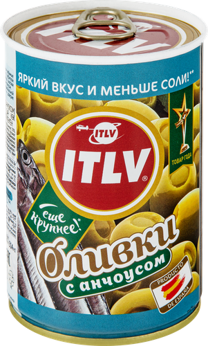 Оливки с анчоусом ITLV, 300г, фотография