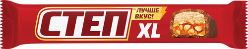 Батончик шоколадный СТЕП XL нуга, арахис, карамель, 65г, фото
