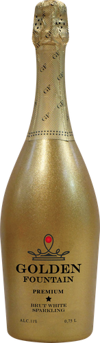 Вино игристое GOLDEN FOUNTAIN белое сладкое, 0.75л, крупный план