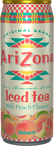 Напиток ARIZONA Черный чай со вкусом персика негазированный, 0.5л, крупный план