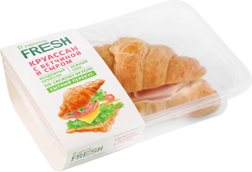 Круассан с ветчиной и сыром ЛЕНТА FRESH, 120г, фото