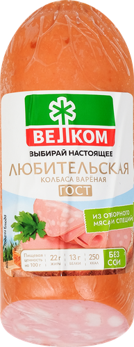 Колбаса вареная ВЕЛКОМ Любительская, 400г, фотография
