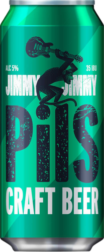 Пиво светлое JIMMY JIMMY Craft pils фильтрованное пастеризованное 5%, 0.45л