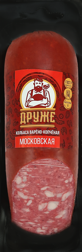 Колбаса варено-копченая ДРУЖЕ Московская ГОСТ, 330г, фото