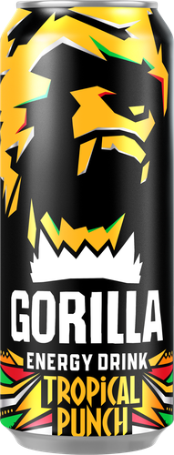 Напиток энергетический GORILLA Tropical punch пастеризованный газированный, 0.45л, фотография