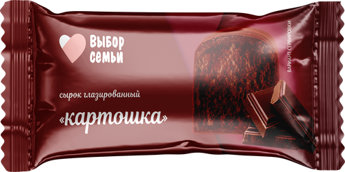 Сырок глазированный ВЫБОР СЕМЬИ Картошка 16%, без змж, 40г, вид