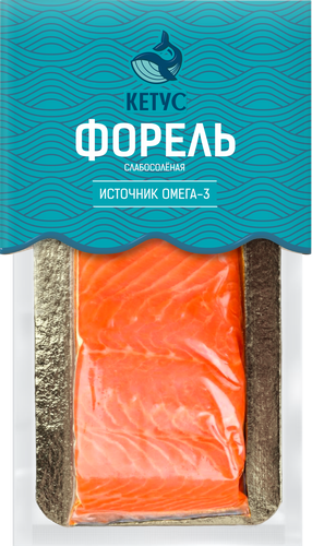 Форель Радужная слабосоленая КЕТУС филе-кусок, 130г, фото