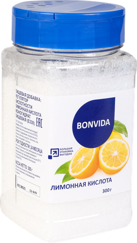Кислота лимонная BONVIDA, 300г, фотография