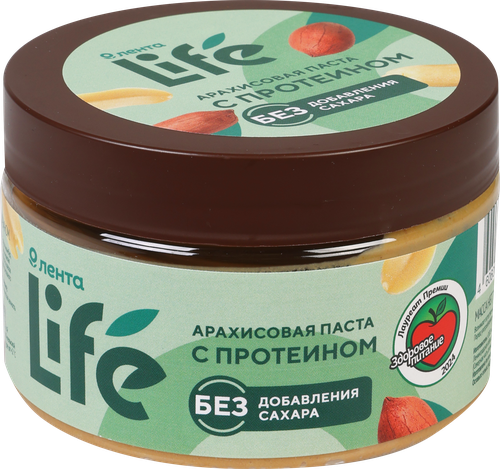 Паста арахисовая ЛЕНТА LIFE с протеином, 250г, детальное фото