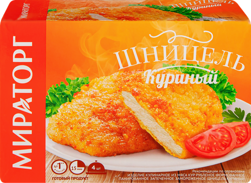 Шницель МИРАТОРГ Куриный, 360г, фото