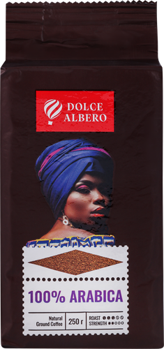 Кофе молотый DOLCE ALBERO 100% arabica, 250г, изображение