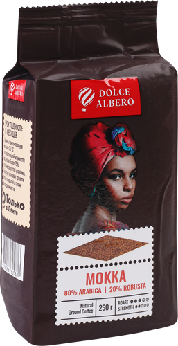 Кофе молотый DOLCE ALBERO Mokka, 250г, фотография