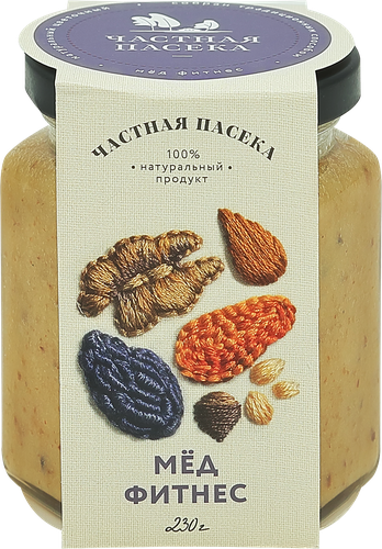 Мед ЧАСТНАЯ ПАСЕКА Фитнес, 230г, фотография