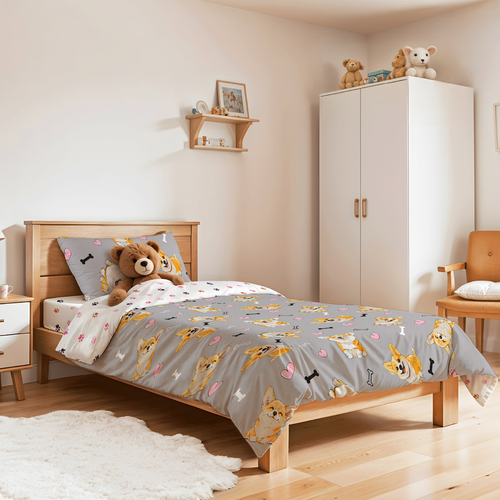Комплект постельного белья детский 1,5-спальный HOMECLUB бязь, Арт. HCkidsd1, детальное фото