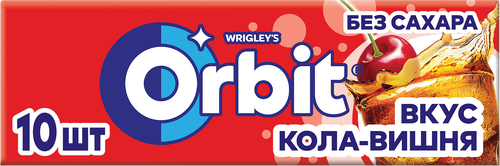 Жевательная резинка ORBIT Кола-вишня, 13,6г, крупный план