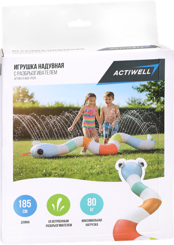 Игрушка-разбрызгиватель надувная ACTIWELL Змея 185х55см, Арт. WDF-P028, детальное фото