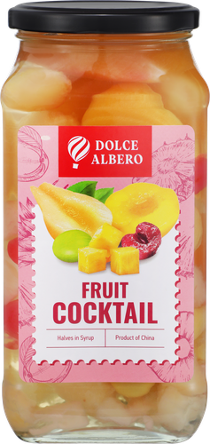 Коктейль фруктовый DOLCE ALBERO в сиропе, 880мл, фотография