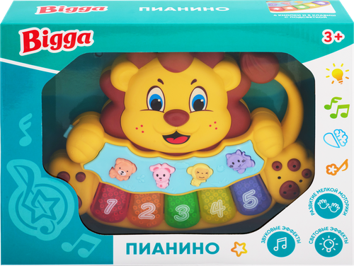 Игрушка BIGGA Пианино со световыми и звуковыми эффектами, Арт. ZH303467/ZH303462, вид