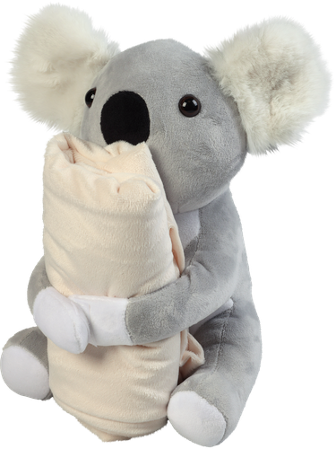 Плед HOMECLUB Winter Chalet 100х150см, с игрушкой коала, изображение