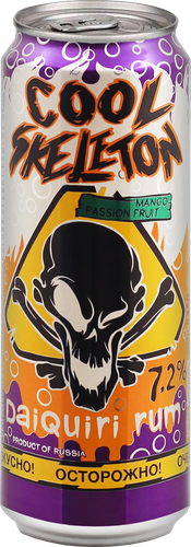Напиток слабоалкогольный COOL SKELETON Дайкири манго и маракуйя газированный 7,2%, 0,45л, картинка