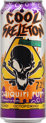 Напиток слабоалкогольный COOL SKELETON Дайкири манго и маракуйя газированный 7,2%, 0,45л, картинка