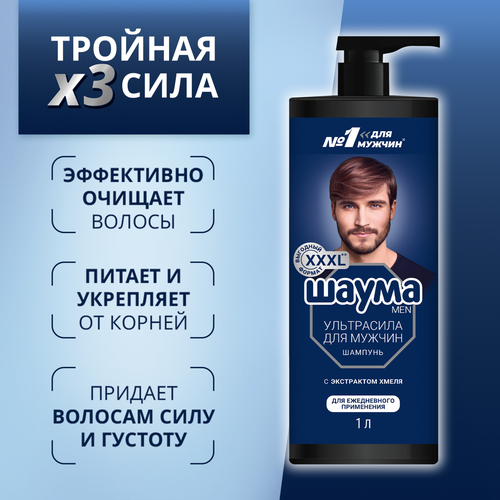 Шампунь ШАУМА Men Ультрасила, 1000мл, детальное фото