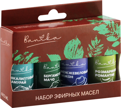 Набор эфирных масел BANIKA Для него, эвкалипт, бергамот, можжевельник и розмарин, Арт. Б700102, 4х15мл, изображение